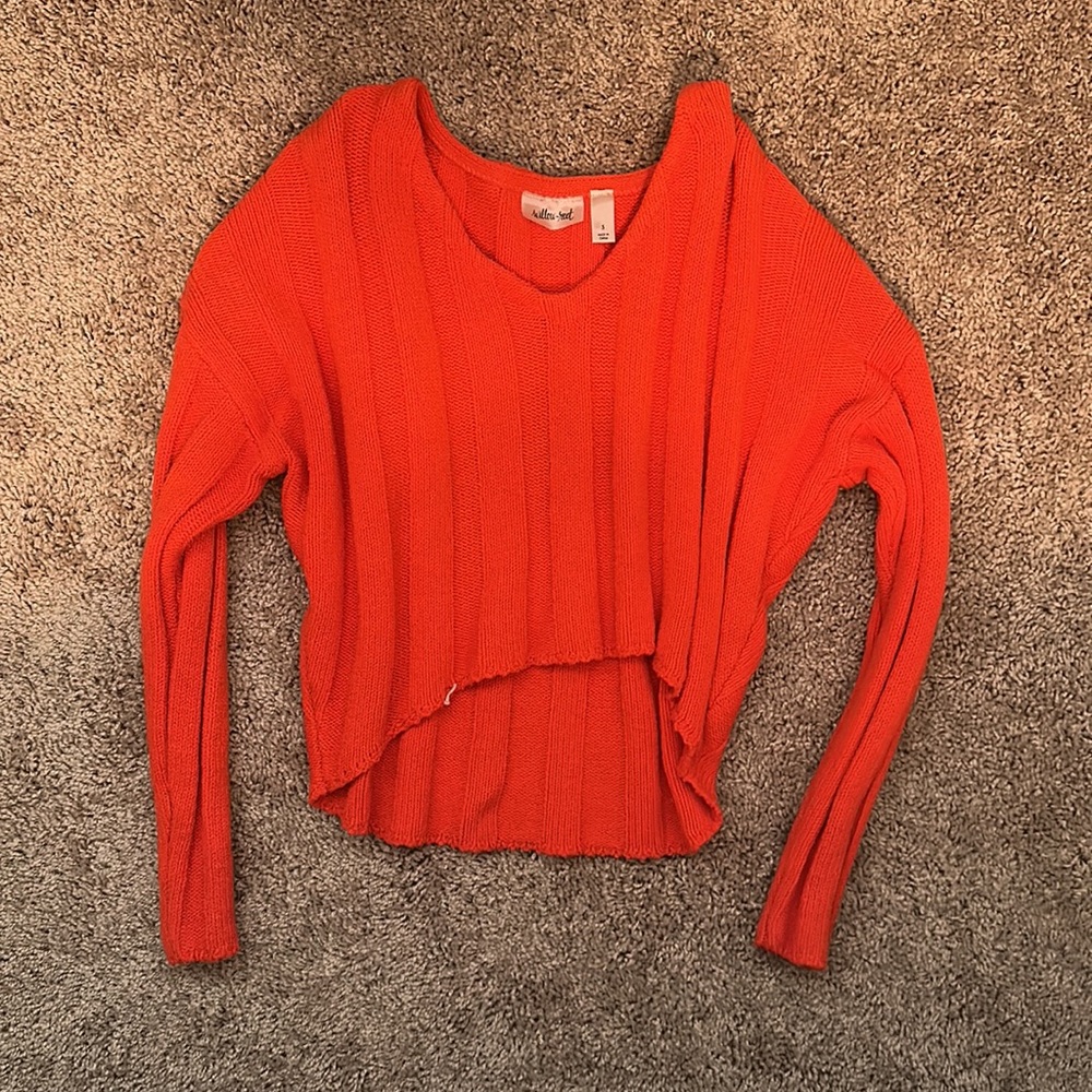 Bold Orange Willow & Root Sweater